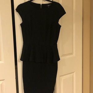 Black Peplum Top / Pencil Skirt Dress